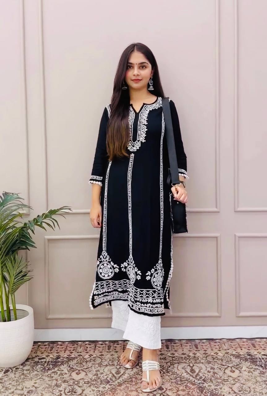 Black Stylish Kurta Set